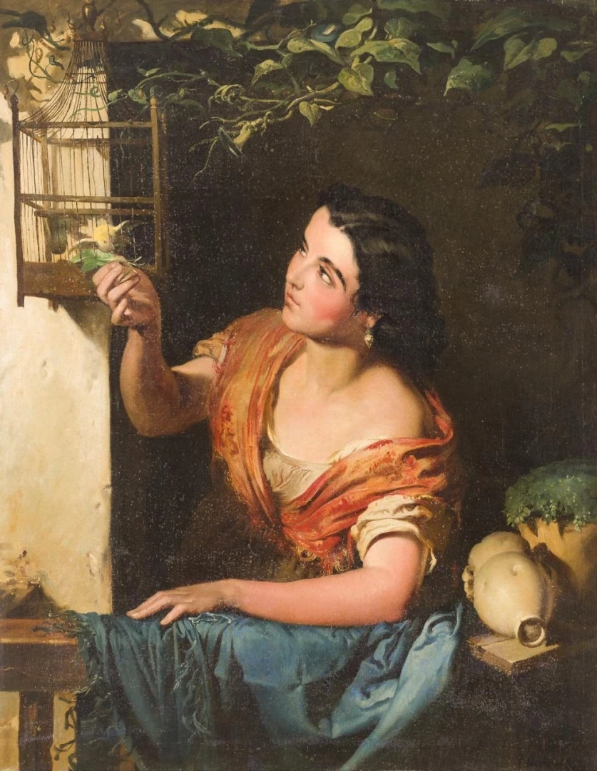 La ragazza con l'uccellino